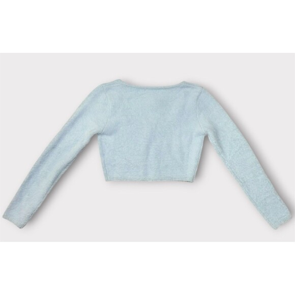 Pretty Garbage Women Size S Long Sleeve Cardigan Light Blue - Picture 2 of 11